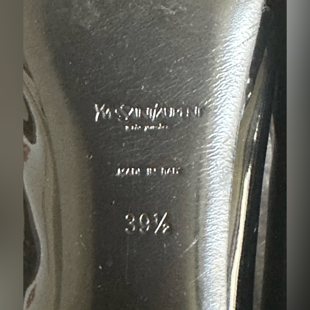 Yves Saint Laurent Shiny Black Heels - Picture 11 of 13